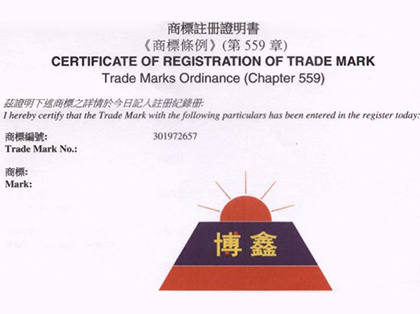 8.Chinese Trademark Was Registered Successfully